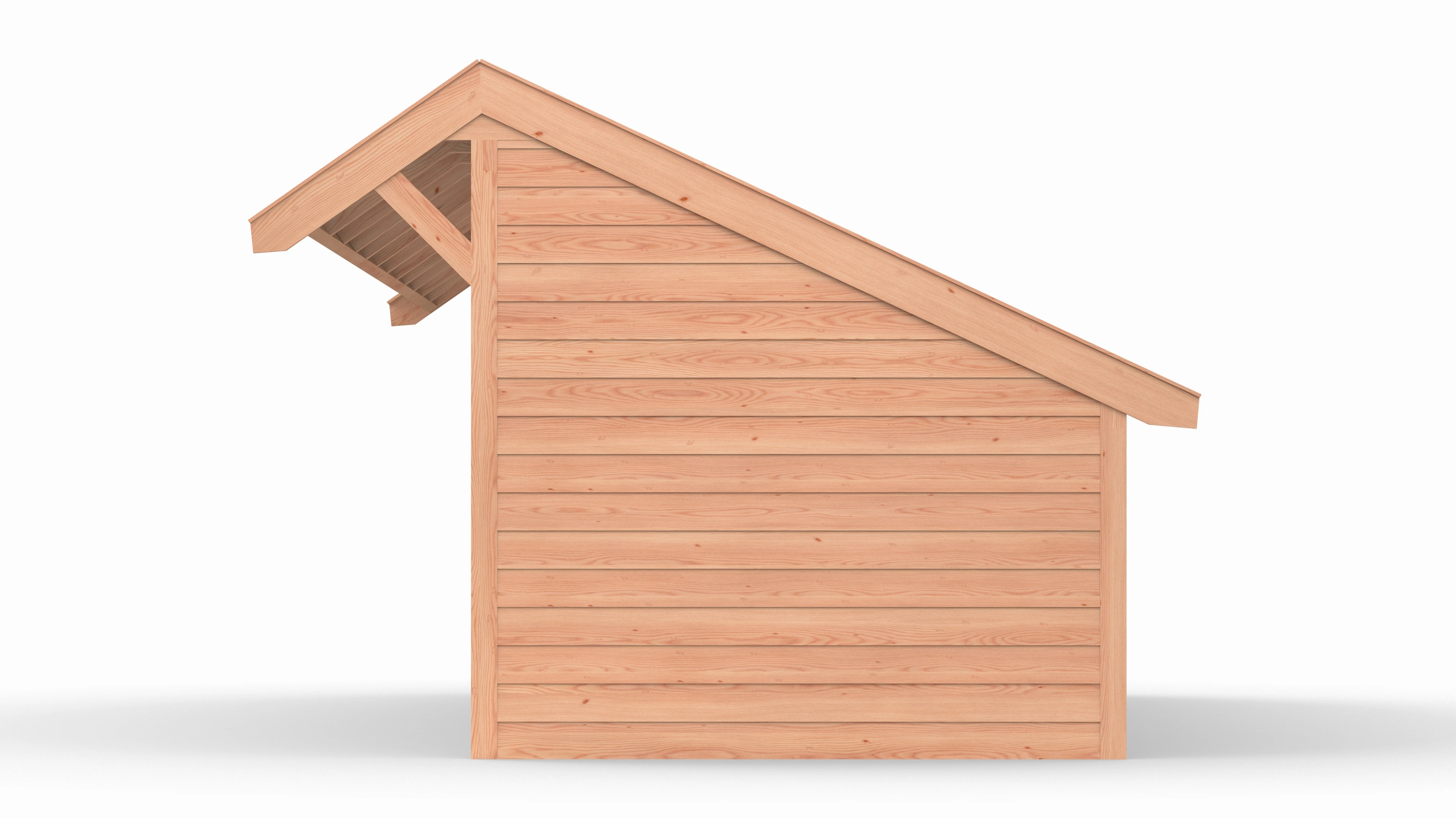 Douglas kapschuur, 750 x 300, met achterwand en twee zijwanden, Westwood Comfort - Afbeelding 7